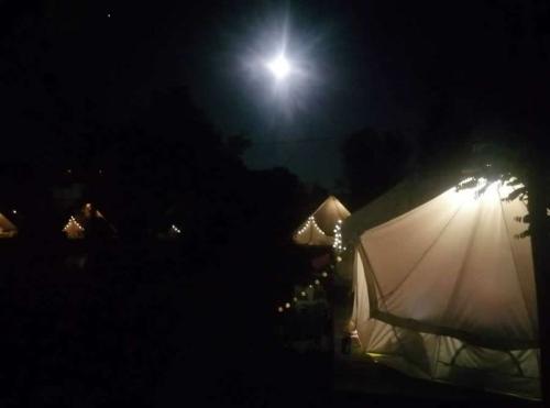 Kamp Bezdan noću - Svaki šator ima struju i svetlo